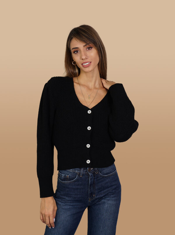 Combos Knitwear Jacket W214212 Black