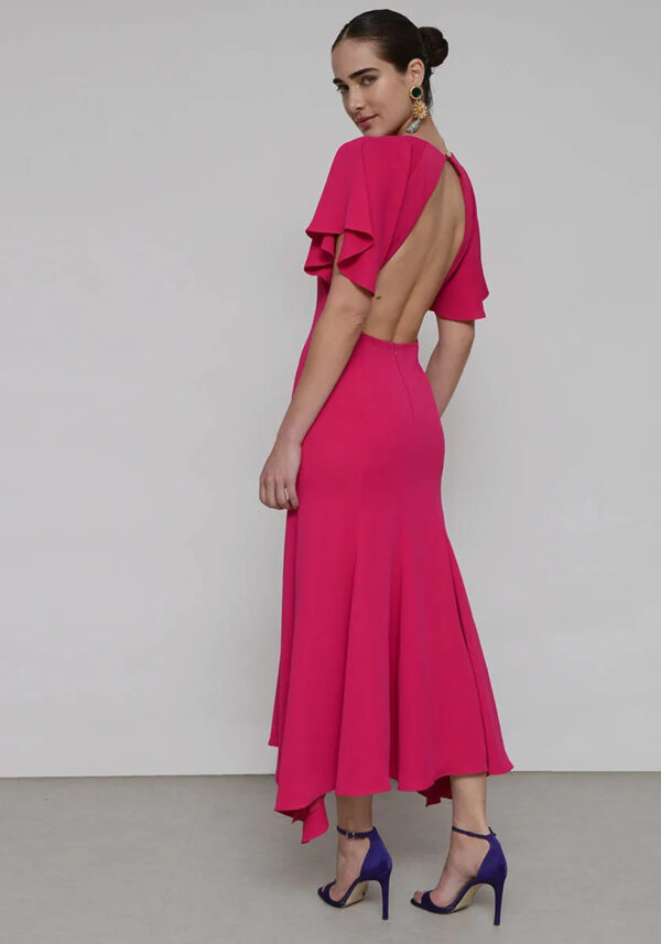 Nash Fuchsia Midi Dress