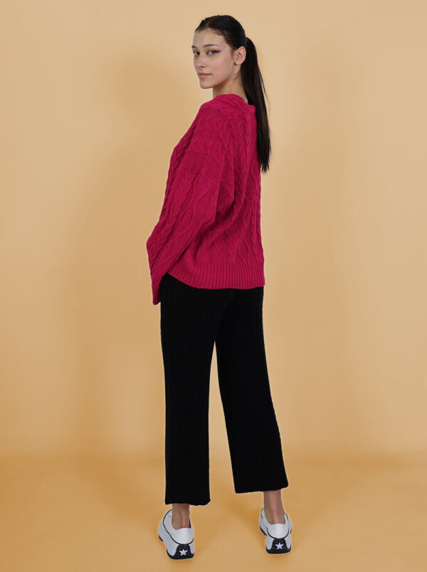 Combos Knitwear Knitted Top Fuchsia
