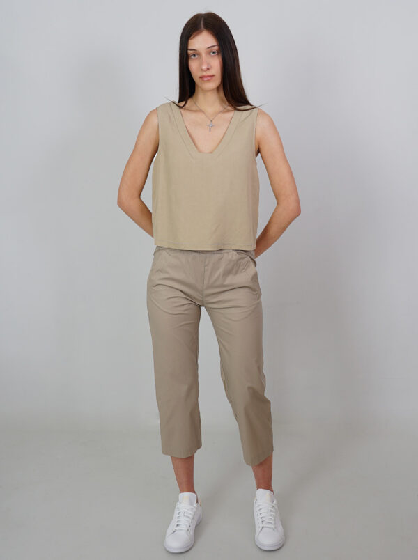 Linen Touched T-Shirt by Moutaki