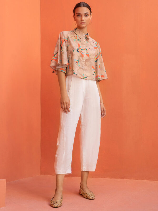 Flared Sleeves Shirt by Moutaki