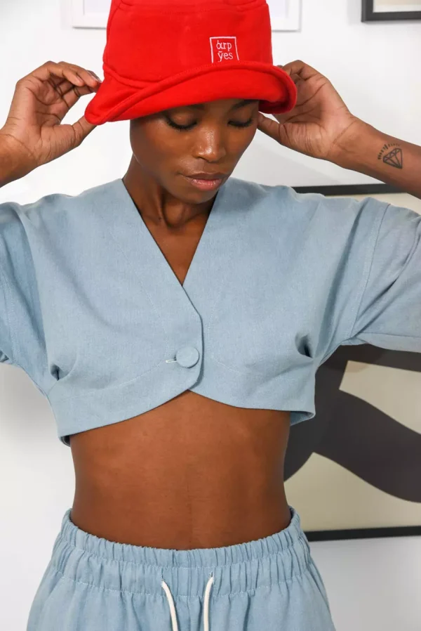 Roxanne Blue Jean Top by Arpyes