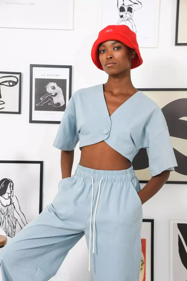 Roxanne Blue Jean Top by Arpyes