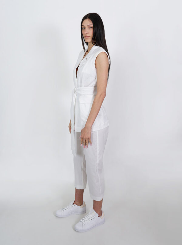 Moutaki Belted Linen Blazer