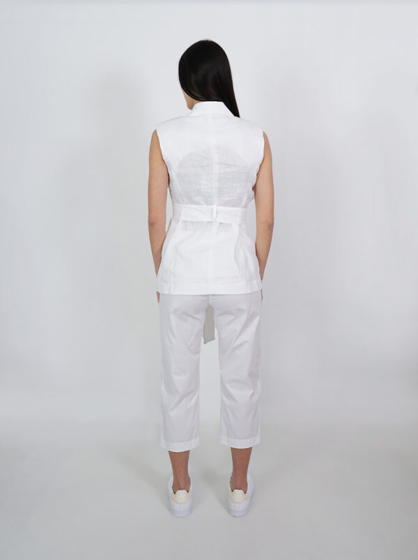 Moutaki Belted Linen Blazer