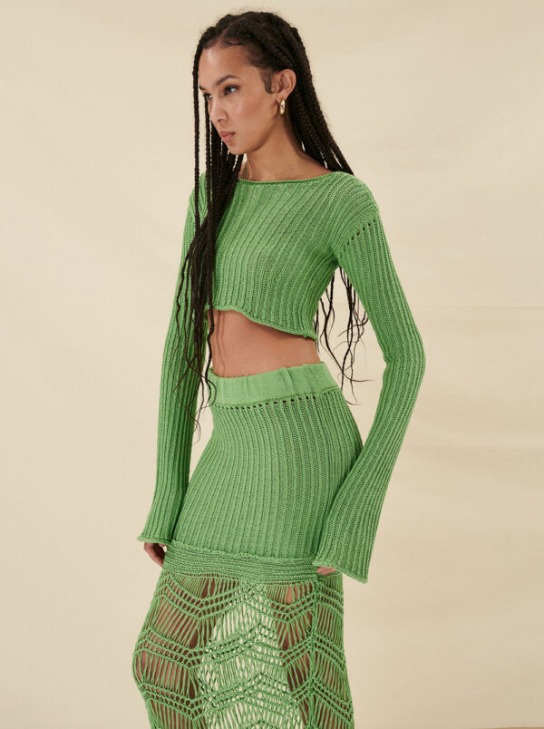 Fringed Skirt by Combos Knitwear
