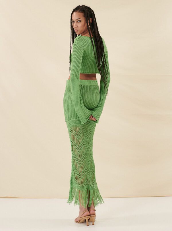 Fringed Skirt by Combos Knitwear