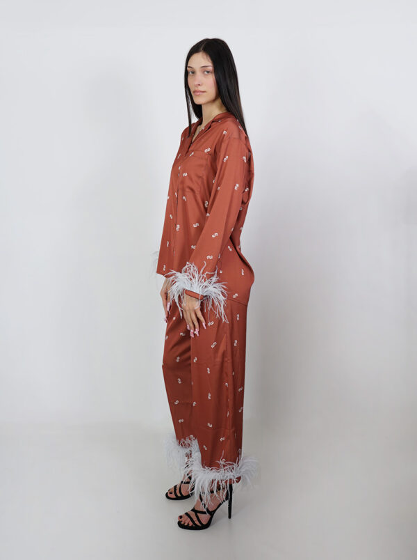 CN Feathered Satin Dress
