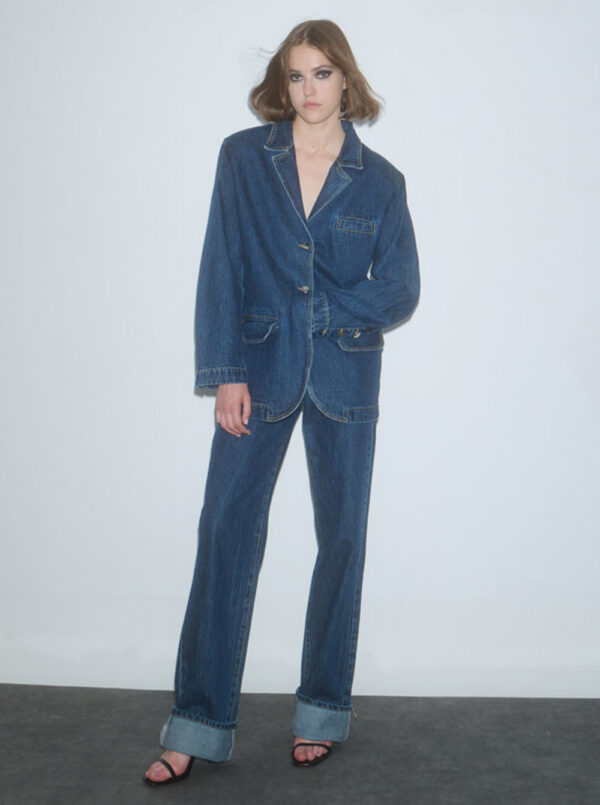 Combos Knitwear Denim Blazer