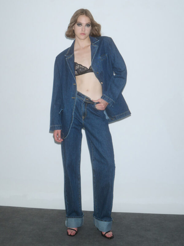 Combos Knitwear Denim Blazer