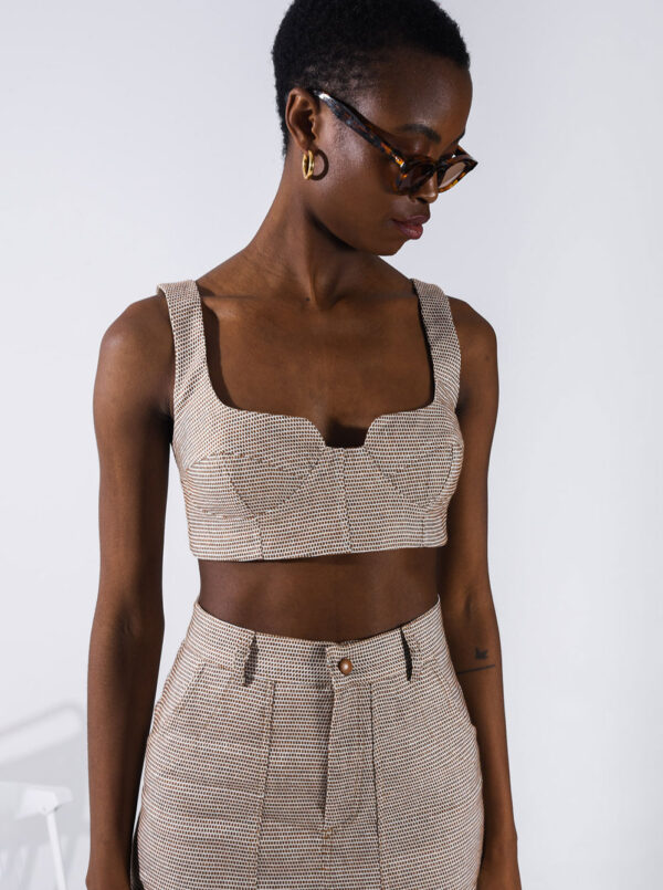 Rachel Top in Brown by Arpyes