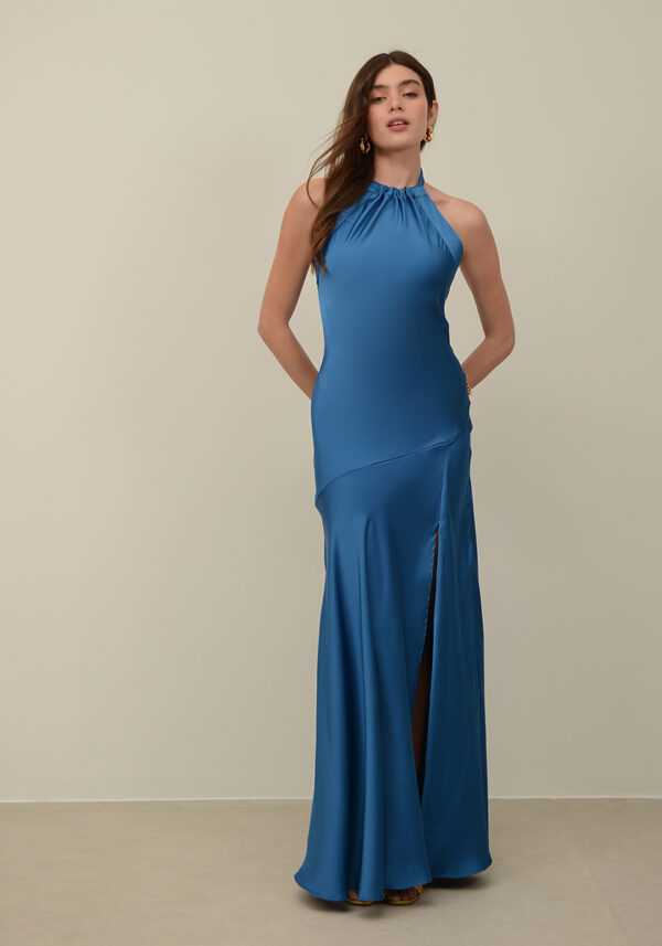 Charlotte Dress in Intense Petrol by Nash