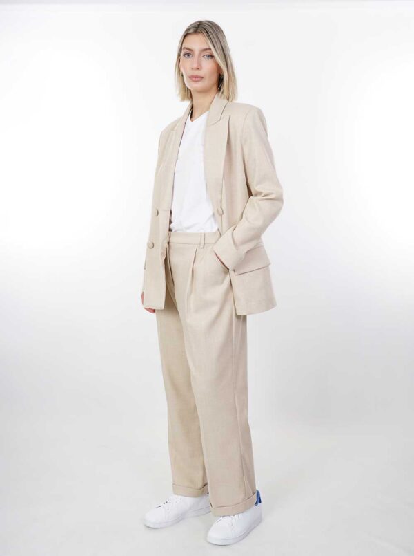 Chiara Blazer in Beige by Lefko