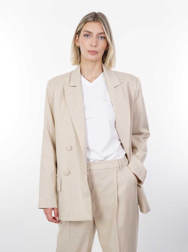 Chiara Blazer in Beige by Lefko