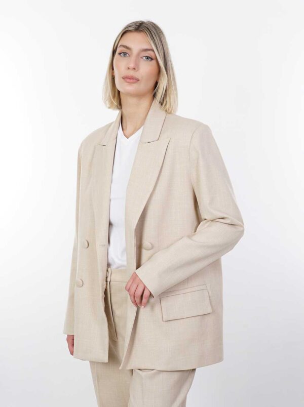 Chiara Blazer in Beige by Lefko
