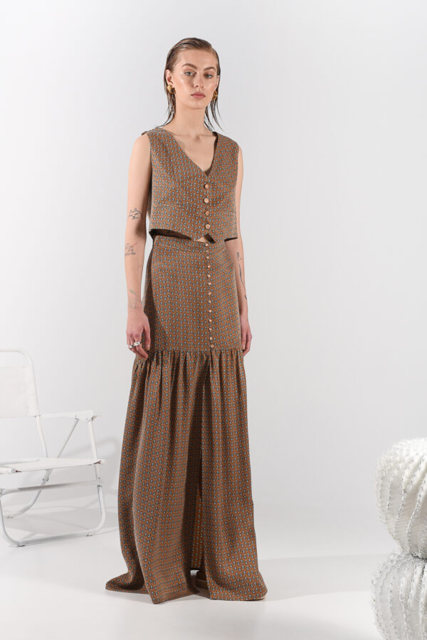 Marissa Vest in Brown by Arpyes